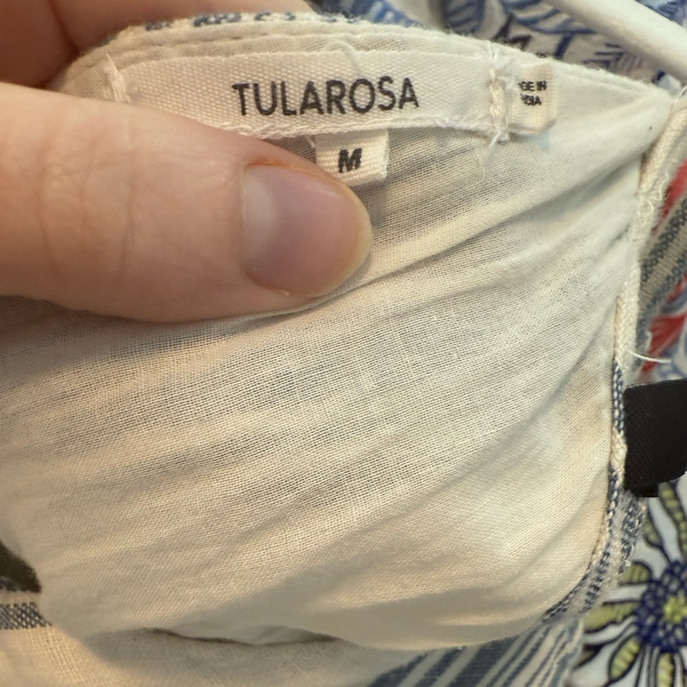 Tularosa Blue and White Striped Romper - Picture 8 of 8